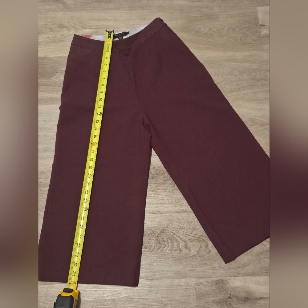 Ted Baker Red Flare Jeans High-Waisted Wide-Leg Size # 1 - Picture 6 of 7